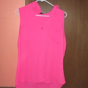 Bright Pink Button Down Tank!
